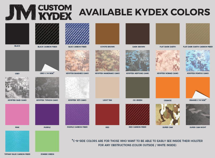 Kydex Color Chart