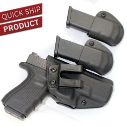 QUICK SHIP Tom Givens Package for Glock (Holster + 2 Mag Pouches)